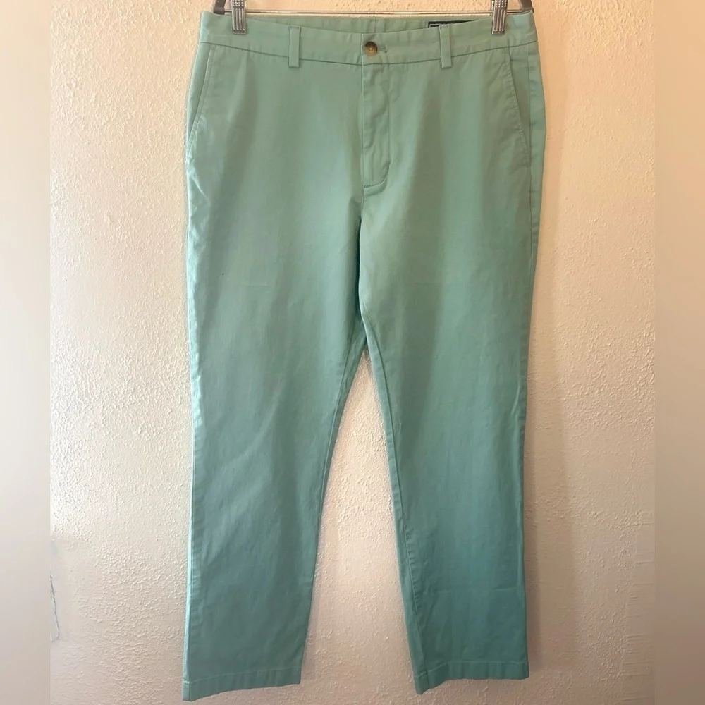 Vineyard Vines Preppy Green Chino Pants Men’s Size 35 X 32 - Picture 1 of 5